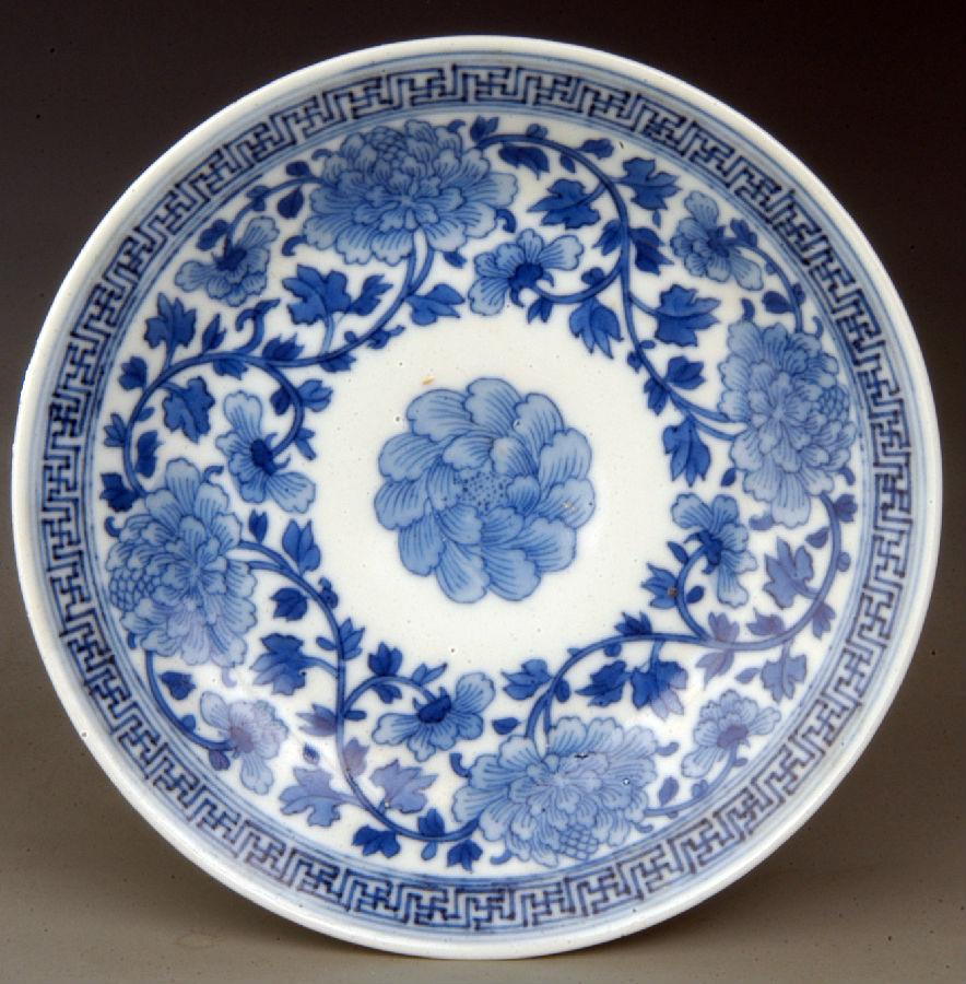 图14:清道光青花缠枝牡丹纹碟-艺10697.jpg